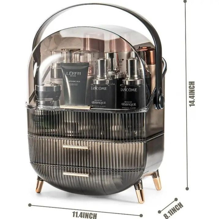 Makeup Storage Organizer, Clear Cover Cosmetic Display Case Makeup Box, Desktop Makeup Organizer With Lid Makeup Storage Organizer, Clear Cover Cosmetic Display Case Makeup Box, Desktop Makeup Organizer With Lid